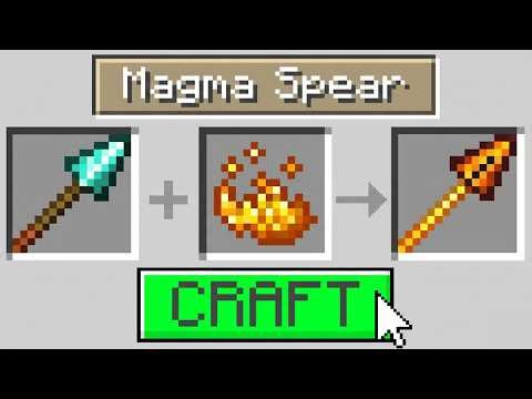 Minecraft, But I Added CUSTOM SPEARS...