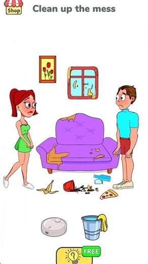 Clean up the mess impossible date #shorts #gaming