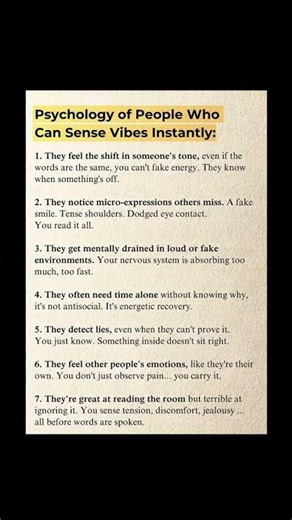 Psychology of people who can sense vibe instantly. #shorts #psychology