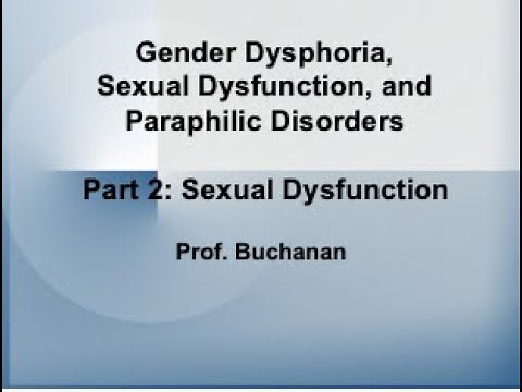 Lecture 14 Part 2: Sexual Dysfunction