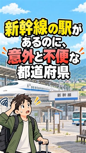新幹線の駅があるのに、意外と不便な都道府県