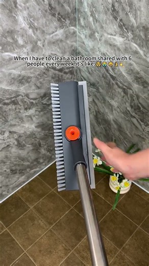 Bathroom Cleaning Brush | 3-in-1 Scrubber for Floors, Walls & More | United Stantes #homecleaning
