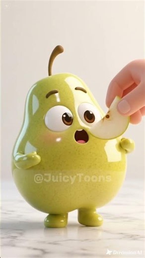 The Funniest Pear Reaction You’ll See Today! 🍐 | Cute 3D Animation #PearCharacter #ASMR #Shorts