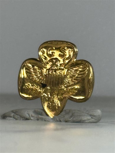 Girl Scouts USA Pin: Gold Tone Eagle Crest - Vintage Uniform Accessory - Etsy Australia