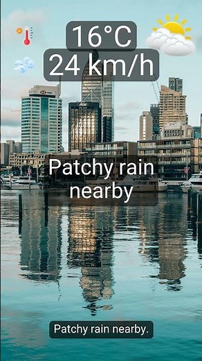 Auckland: Today’s highlights → Patchy rain nearby, 16°C, wind 24 km/h