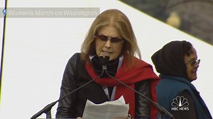 "To paraphrase a famous quote... I have met the people and you are not them." Feminist icon Gloria Steinem slams President Trump's inaugural address at the Women's March on Washington. Read more: http://nbcnews.to/2jj9ncq | NBC News