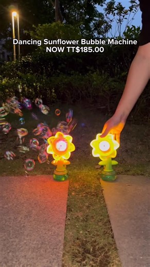 Marco Imports | TT Online Store 🇹🇹 on Instagram: "Introducing our Electric Dancing Flower Automatic Bubble Machine - TT$185.00 🫧🥹🤩🌻 1000+ Bubbles per minute. 😱 . Endless Bubbles, Non-Stop Fun! ✨🌸 Say hello to the Electric Seven Color Dancing Flower Bubble Machine! 🎉 This automatic bubble-blowing cutie produces hundreds of bubbles per second with no effort needed, just turn it on and let the magic begin! . 💡 Built-in LED lights 🔋 Rechargeable battery 🫧 130ML bubble solution bottle ⚡ U