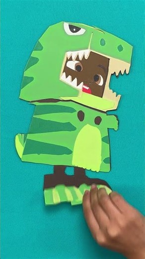 Cocomelon DIY Dinosaur Halloween Costume 🦖 #shorts #crafts