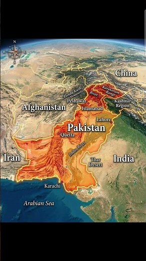 map of Pakistan 🇵🇰 #geopolítica #geography #upsc #gk #asia #map
