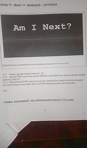 Activity 11 - Week 11: 29/09/2025 - 03/10/202511.1 Define 'ge... | Filo