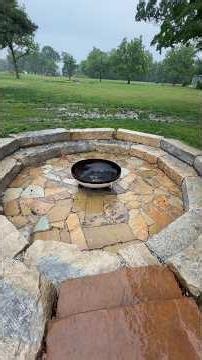 How This Sunken Fire Pit Patio Handles Rainwater | Drainage Review