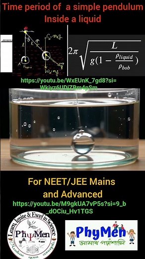 Time period of a simple pendulum inside a liquid