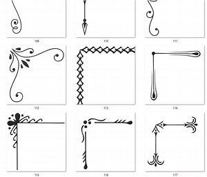 Corner Pattern Frames: Vintage Art Deco Stencil Templates (digital Download) - Etsy Canada