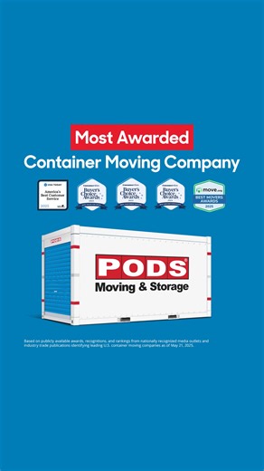 Planning to move? 🏆Choose PODS — the most awarded container moving company*. Book at PODS.com today! | PODS Moving & Storage