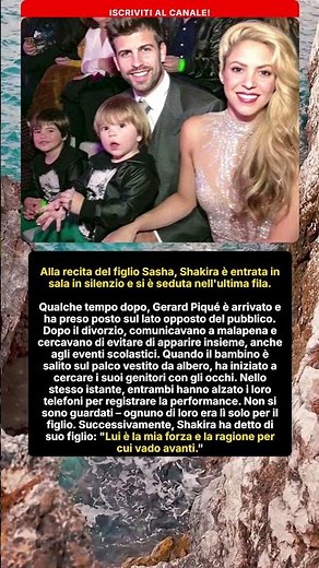 Shakira Piqué recita figlio divorzio
