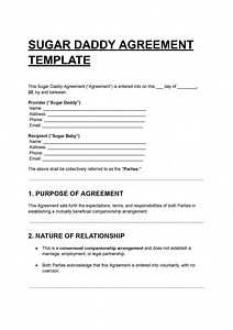 Sugar Daddy Agreement Template | Editable PDF & DOC | Mutual Arrangement, Lifestyle Relationship Contract - Etsy Australia