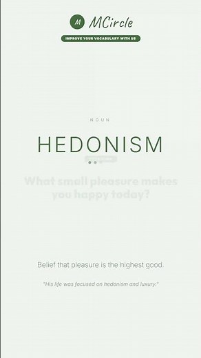 Learn English: What is Hedonism? | Vocabulary Shorts