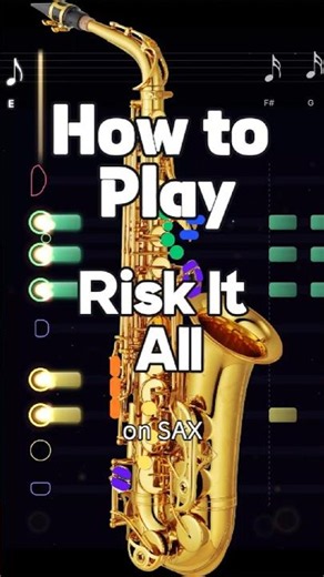 How to play RISK IT ALL - Bruno Mars on Sax | Play-Along #saxophone #sheetmusic #playalong #sax