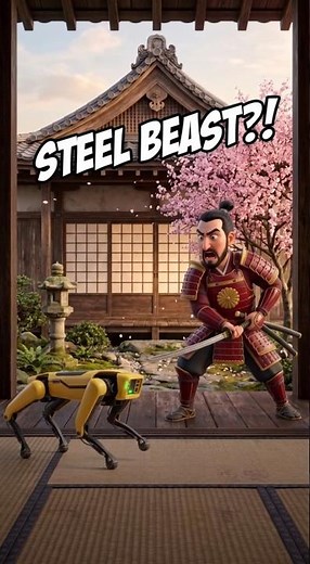 Steel Beast?! 😂 | Samurai vs Robot Dog | EP.1 #shorts