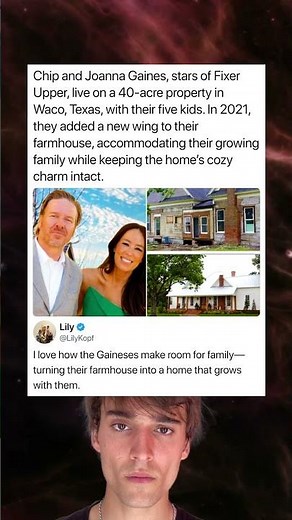 Chip and Joanna Gaines, stars of Fixer Upper, live on a 40-acre property in Waco, Texas
