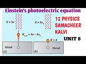 Einstein's photoelectric equation | Unit 8 Dual nature of radiation and matter| 12 Physics Samacheer