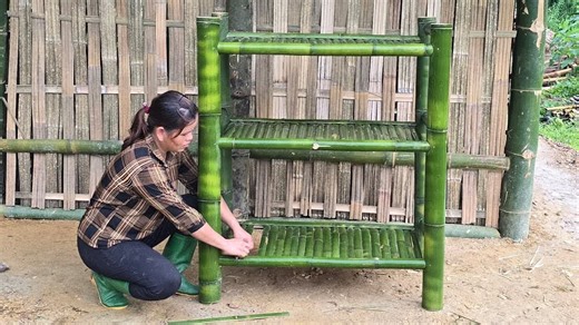 4.1K views · 54 reactions | Woman making bamboo shelves for dishes and creating furniture from bamboo | Triệu Ghển | MT Network | Facebook