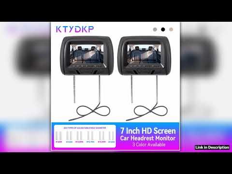KTYDKP Universal Car Headrest Monitor Rear Seat no Touch Screen Pillow 7 inch TFT LCD Display