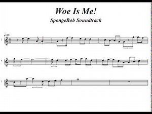 SHEET MUSIC - Woe Is Me! - Worlds Smallest Violin Mr. Krabs SPONGEBOB/ PARTITURA
