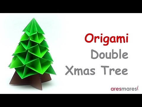 Origami Double Christmas Tree [Bialbero di Natale] (intermediate - modular)