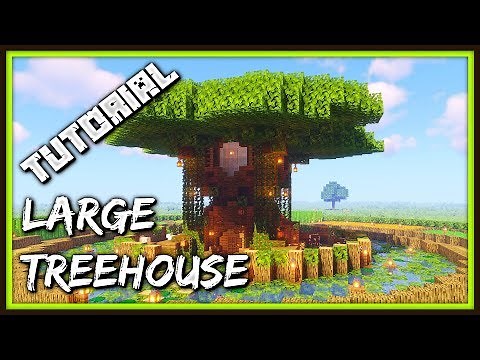 How To Build A Large Treehouse | Minecraft Tutorial