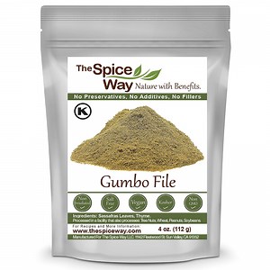 The Spice Way Gumbo File - Premium Ground Sassafras Tree Leaves, Great for Cajun, Creole Dishes, 4oz