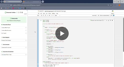 #python #oasisinfobyte #internship #cybersecurity #passwordgenerator #programming #codingjourney | Rama lakshmi Madala