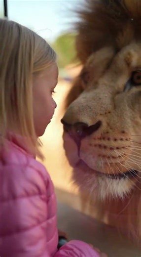 Gentle Gaze: A Heartwarming Encounter with a Lion