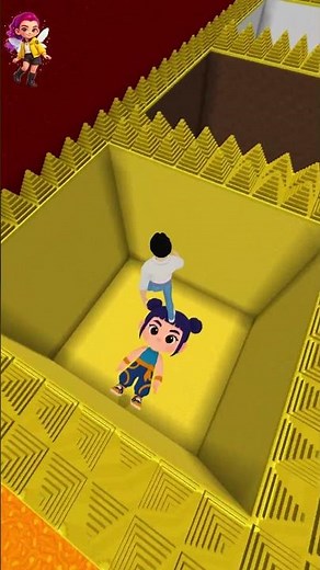 KPop Demon Hunters vs Squid Game Lava Jump Pt.2 #minecraft #shortsvideo #kpop