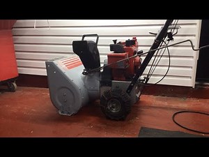 How to check the compression on a classic Craftsman snow blower.