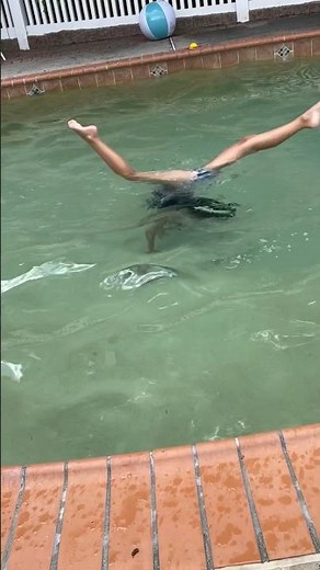 Pool gymnastics!