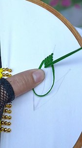 146K views · 601 reactions | Viral fly stitch tutorial / leaf stitch #fbreels2025ツ #yesminscreativeworld #cute #embroidery #leafstitch | Yesmin's creative world | Facebook