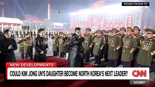 In Pyongyang Wednesday, Kim Jong Un appeared with his daughter as he presided over North Korea's military parade. She is widely believed to be named Kim Ju Ae, and observers are speculating whether she is next in line to be the country's leader. @willripleyCNN has more. | Anderson Cooper 360