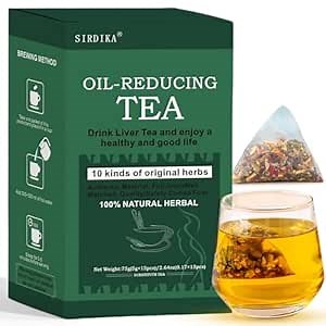 Oil Flush Tea - 10 Herbal with Excellent Formula, Oil Cleansing Tea for Liver, Chinese Herbal Teas, 15 TeaBags (1 Box(15pcs))