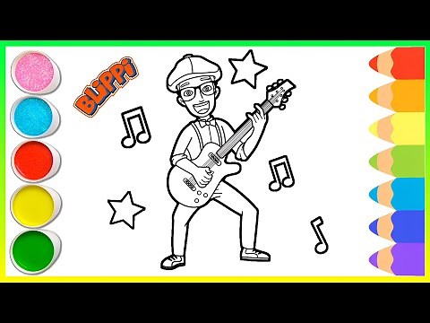 Coloring Fun Blippi - Easy Drawing Blippi Coloring Art for Kids