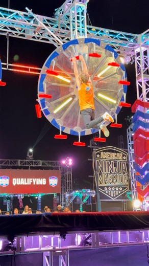 Ninja Kid Paxton Myler bounds through his run. American Ninja Warrior | NBC and Peacock | Ninja Warrior