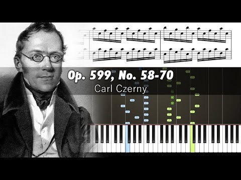 Czerny - Practical Exercises For Beginners No.58-70 - Piano Tutorial with Sheet Music