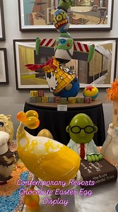 Disney's Contemporary Resort has it annual chocolate Easter egg display out in the lobby. #disneyworld #disneyeaster #disneyeats | Chip and Company