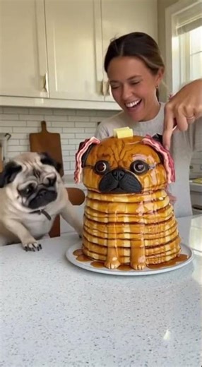 Pug's Pancake Cake Surprise—Snort City! 🥞🐶