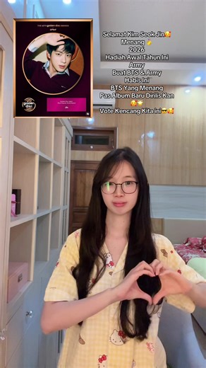 #armybts #armygirl Selamat Kim Seok Jin Menang 🥇 2026 Hadiah Awal Tahun Ini Army Buat BTS & Army Habis Ini BTS Yang Menang Pas Album Baru Dirilis Kan 🥰🌟 Vote Kencang Kita ini😎🥰 #btsarmy #bts2026 #bts