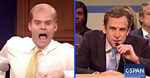 Bill Hader's Jim Jordan Loses It Yelling At Ben Stiller's Michael Cohen On 'SNL'