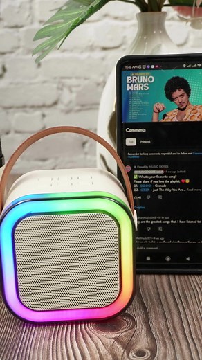 🎤✨ Unbox the Magic: K12 Mini Wireless Karaoke Speaker! Your Cute Portable Party Karaoke for Unforgettable Moments! 🎶🌈 Let the excitement begin as you unwrap the K12 Mini Wireless Karaoke Speaker! This little wonder is not just a speaker; it's a portable party Karaoke designed to bring joy to every occasion or in your boring day. Here's what's waiting for you inside: 💡 LED Lighting Effect 👩‍🎤 Charming, Portable, and Elegant Design. 🎤 Chance your voice, adding a hilarious twist to your kara