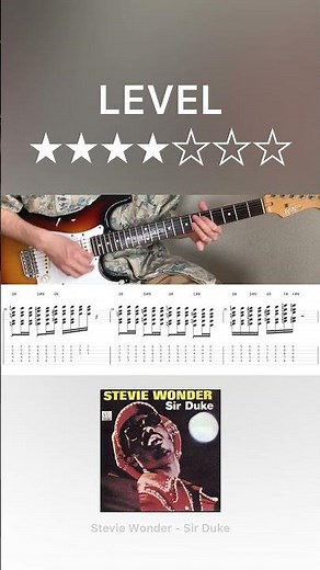 Stevie Wonder - Sir Duke (guitar cover with tabs & chords)
