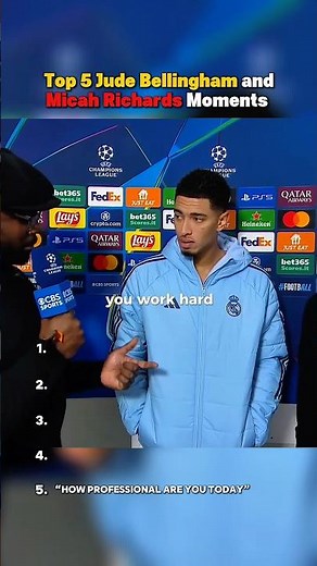 Top 5 Jude Bellingham and Micah Richards Moments #footballrankings