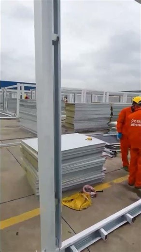 Installation Site of Sandwich Panel Container House #installation #containerhouse #sandwichpanel